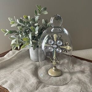 Elegant Clear Glass Cloche Dome